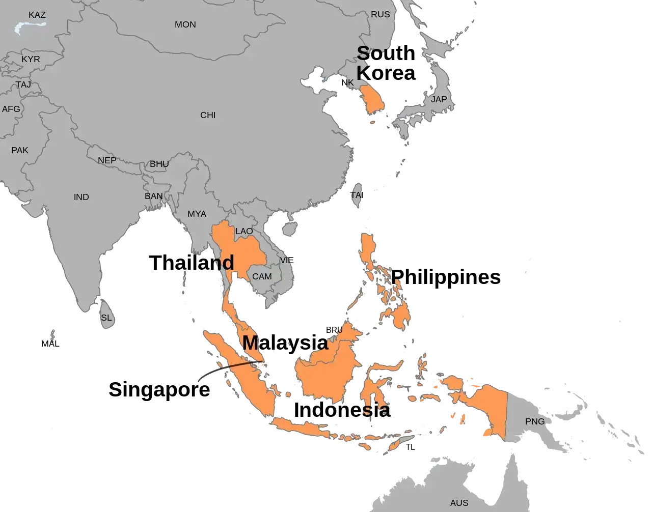 1997 Asian financial crisis countries